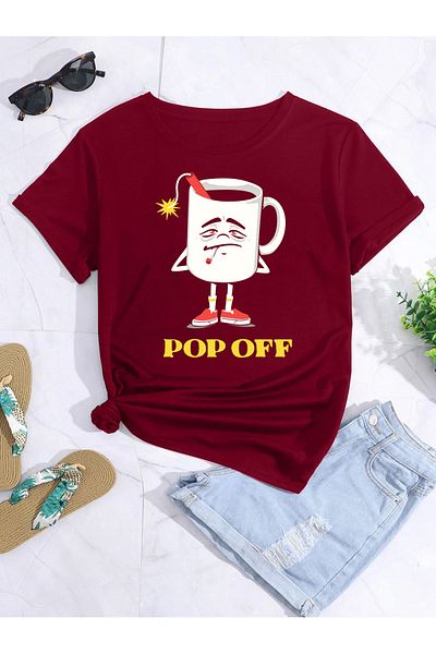 aynewmoda тениска с овърсайз принт