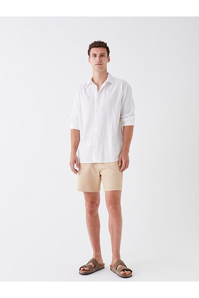 LC Waikiki Gestreifte, kurze Badeshorts für Herren