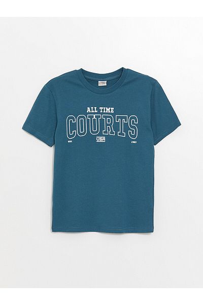 LC Waikiki Tricou pentru băieți, cu mânecă scurtă, cu decolteu