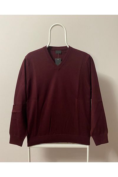 we are the best UYSALİDA Men's V-Neck Knitwear Sweater Knitted Anti-pilling Özbarla