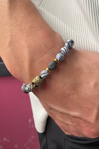 TAKIŞTIR Mixed Color Skull Figured Men's Bracelet