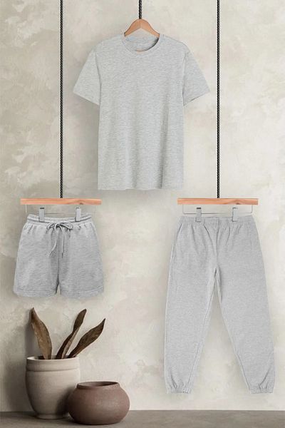 EFFRENATU Unisex Oversize Πακέτο 3 T-shirts - Loose Fit