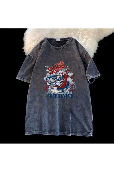 Toum Damlahobi Washable Freestyler Unisex Vintage T-Shirt