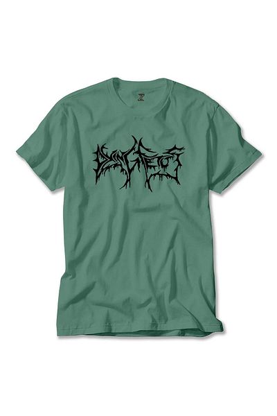 Z zepplin Πράσινο T-Shirt Dying Fetus Text