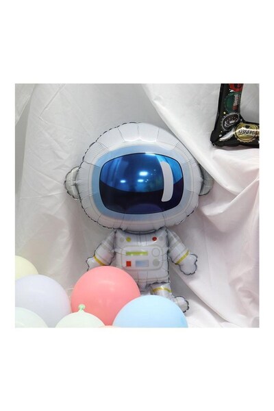 Azebu Uzay Konsepti 3 Yaş Doğum Günü Parti Kutlama Seti; Astronot, Ufo Ve Uzay Gemisi Folyo Balon Set