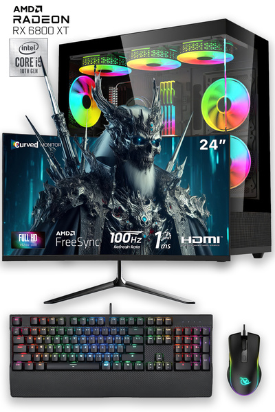 IZOLY e-Vix Hypnos i5-12400F 16GB 512GB M.2 NVMe 6800 XT GDDR6 16GB 24" Oyunc...