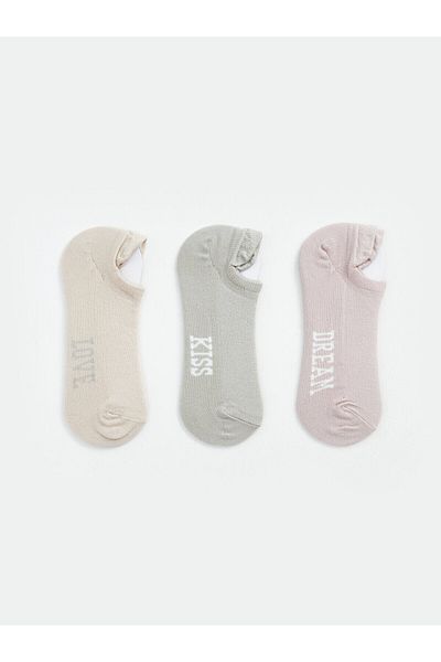 LC Waikiki 3er-Pack bedruckte Booties-Socken für Damen