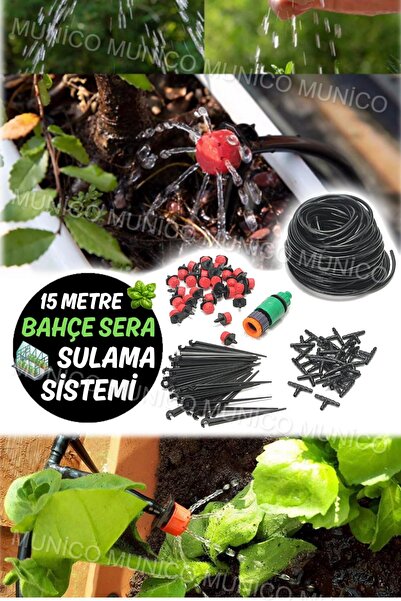 Munico 15 Metre Veranda Çardak Kamelya Kış Bahçe  Sera Bitki Sulama Ve Serinl...