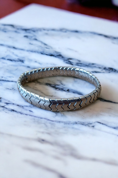 MGA DOĞAL TAŞ Hematite Bracelet Metal Color Does Not Tarnish Does Not Lose Co...