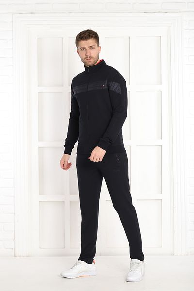 NEED LİFE Men's Casual Embroidered Zippered Tracksuit Set