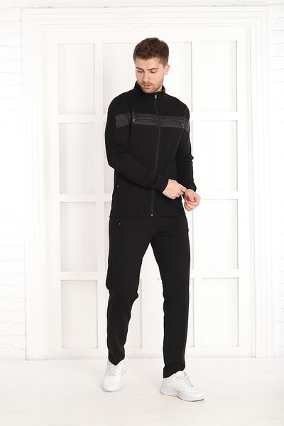 NEED LİFE Men's Casual Embroidered Zippered Tracksuit Set