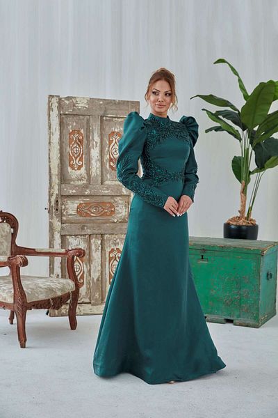RUVİTA Elegant Satin Evening Dress - Model 7082