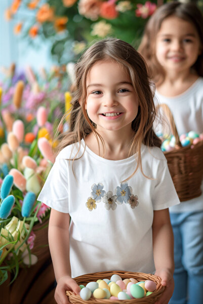 FAVORİST Βαμβακερό μπλουζάκι για κορίτσια - Relax Printed, Crew Neck