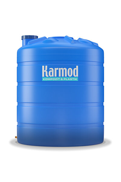 Karmod 8 Ton Polietilen Dikey Su Deposu - Mavi