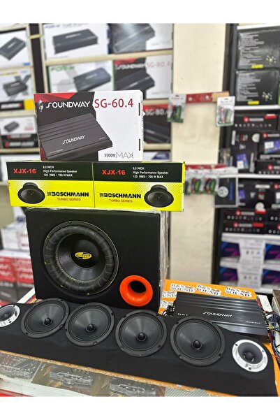 Boschman 3500 WAT 4 KNAL AMFİ 4 ADT 16 CM MDRNGE 10 CM DOK TWETR 300 RMS 30 CM SUBWOFR UNİVRSL PANDZOT DAHIL