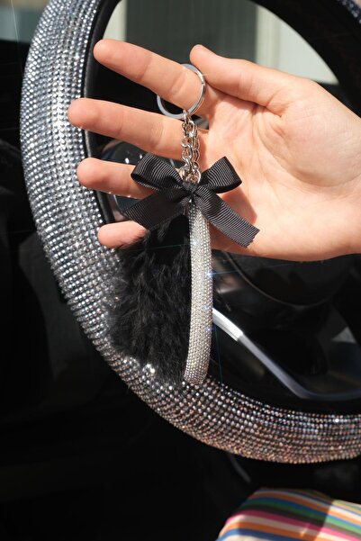 TASARIM ARABAM ATİKE ELİF AKIN سلسلة مفاتيح Angel Silver - مع خيار ريش الشريط