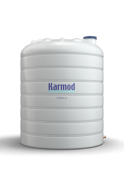 Karmod 25 Ton Polietilen Dikey Su Deposu - Beyaz