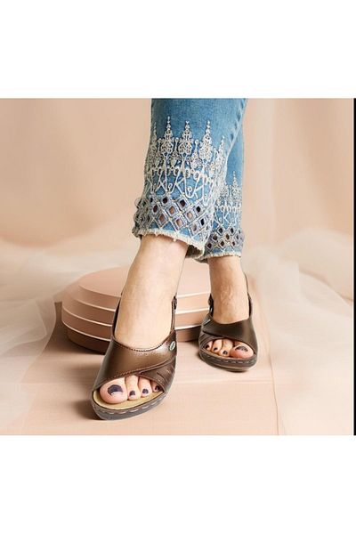 Esem Women's Daily Copper Buckle Summer Sandals