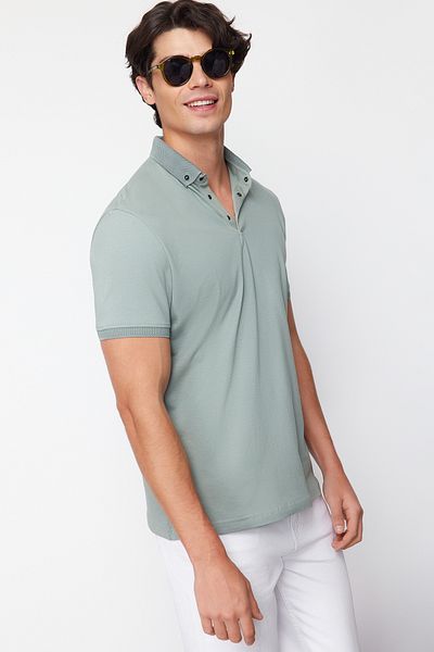 Trendyol Collection Mint Regular/Normal Cut Polo Collar T-shirt TMNSS24PO00047