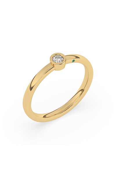 1'ASLAN Diamo Diamonds Damen Gold 585 Altın 9-dd004-yg-10-56