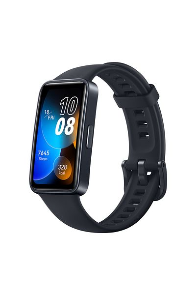 Huawei ساعة ذكية باند 8 - تصميم رفيع للغاية، متوافقة مع Android وiOS، أسود