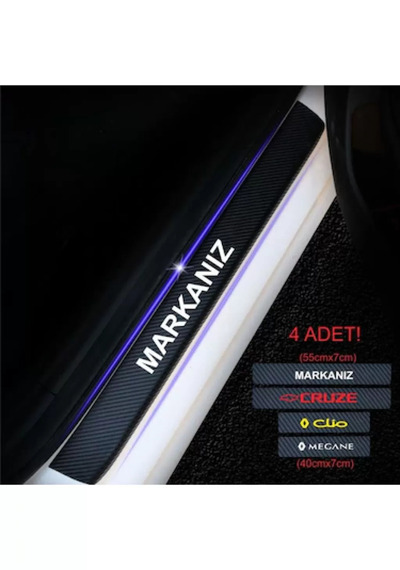 ASİL TİCARET ملصق عتبات باب السيارة المتوافق الحصري من الكربون 4 قطع لسيارة M...