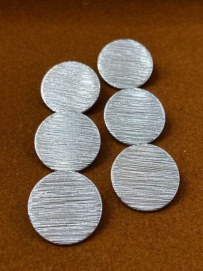 ODDA TASARIM ATÖLYESİ Silver Colored Line Detailed Coat and Jacket Button Set