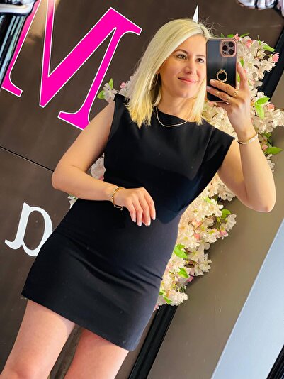 Mila gabardin mini elbise