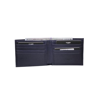 GUARD Men's Classic Leather Wallet - Temi Navy Blue