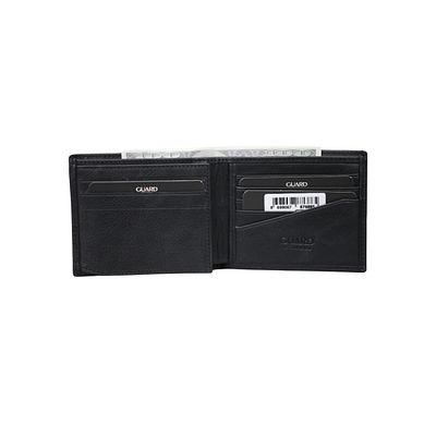 GUARD Men's Black Leather Antique Wallet