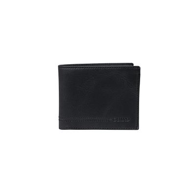 GUARD Men's Black Leather Antique Wallet