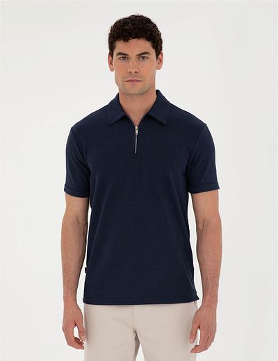 Pierre Cardin ELIFSU BUTIKHOME - Μπλουζάκι Navy Blue Slim Fit