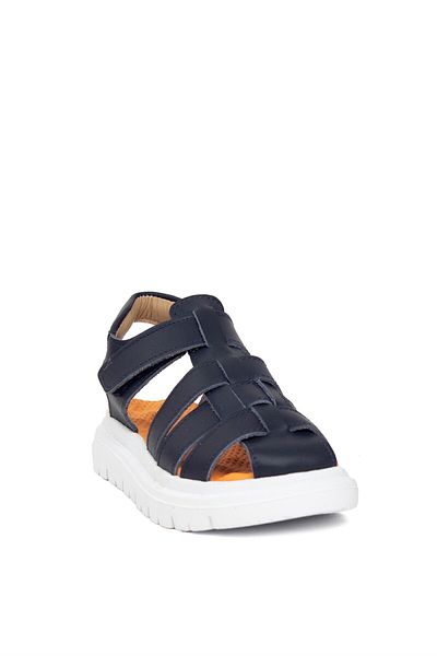 Minican Boy's Genuine Leather Booties Sandals - MZ P 3311C Navy