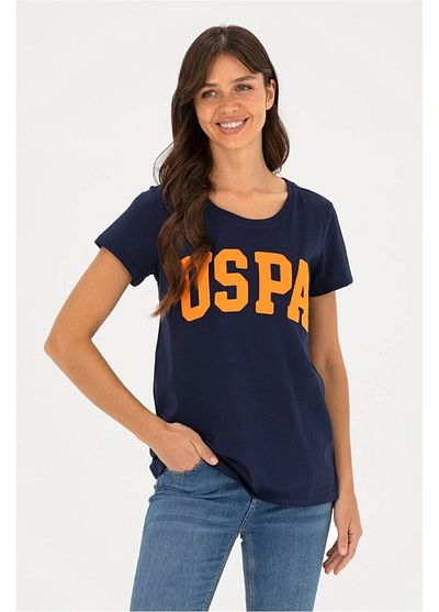 U.S. Polo Assn. Tricou pentru damă US Polo Assn.Blumarin - Decolteu Crew GEAN24 DMLS