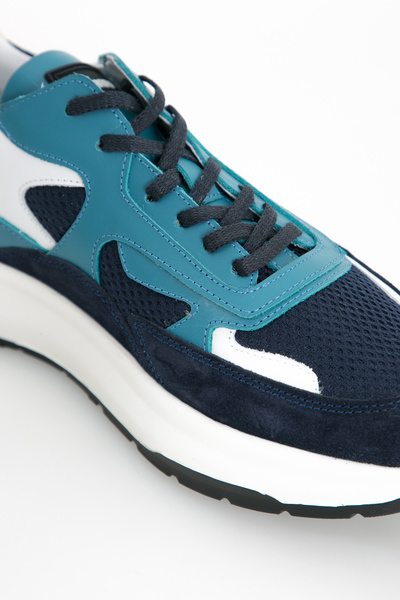 GERARDO AYAKKABI Чоловічі темно-сині кросівки з натуральної шкіри