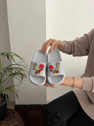 Behtah Kundura Boy's 6-Piece Jibbitz Fancy Gift Slippers - Daily Garden Pool Sandals