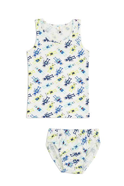 ÖZKAN Boy's Underwear Set - Lycra, Single Jersey Thick Straps| 32