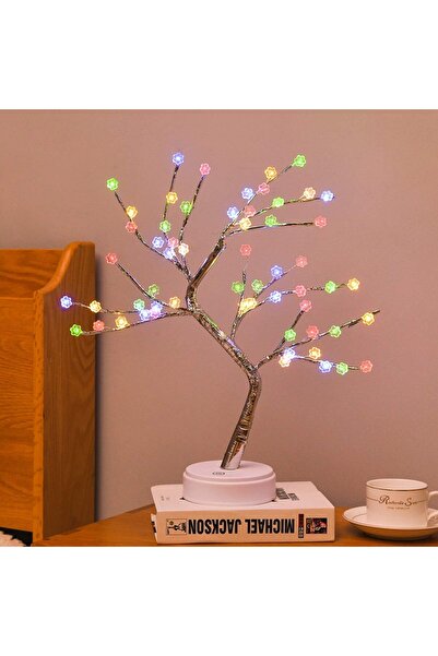 Coverzone Led Lamba Bonsai Tasarım Mini Ağaç 2 Fonksiyon Bükülebilir kolay Dallar Dokunmatik LED Ağaç -M60LM-