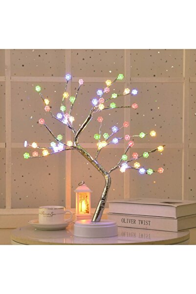 Coverzone Led Lamba Bonsai Tasarım Mini Ağaç 2 Fonksiyon Bükülebilir kolay Dallar Dokunmatik LED Ağaç -M60LM-