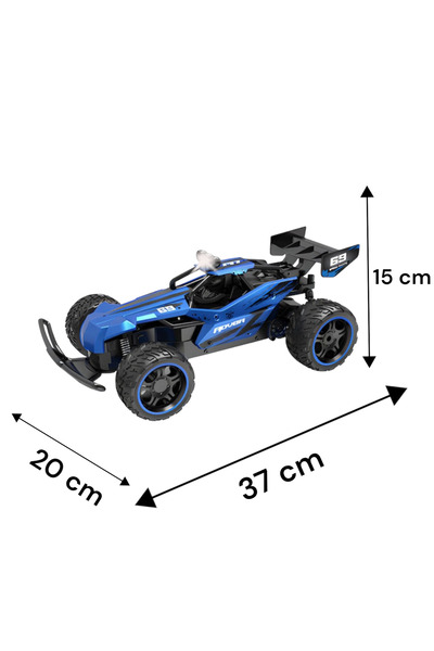 YILDIRIM OYUNCAK Uzaktan Kumandalı Full Fonksiyon Şarjlı Işıklı 15 km Hız Yapan Hızlı Gösteri Arabası