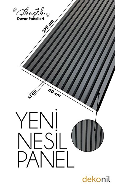 Dekonil Yeni Nesil Akustik Duvar Paneli 60cm*275cm (1 Adet)