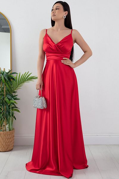 PULLIMM Rochie din satin cu bretele - 13384