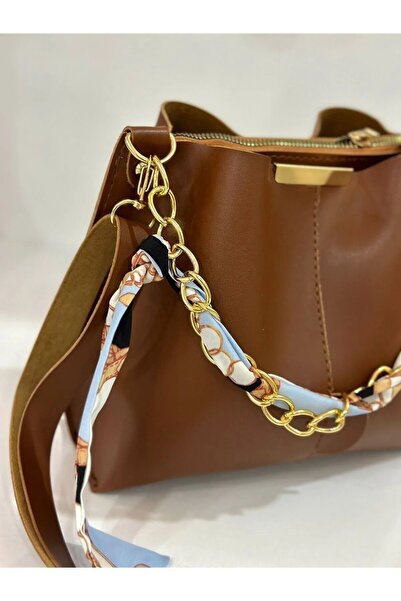 KOÇAK ÇANTA Geantă de damă din piele moale - cu eșarfă, accesorii cu lanț, 3 ...