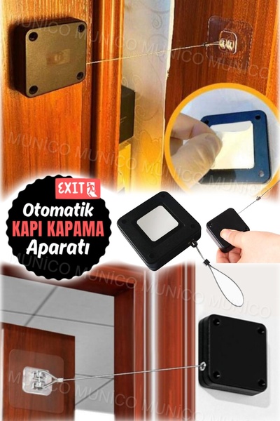 Munico Otomatik Kapı Kapatıcı 1.2M Çelik Tel Hırsızlığa Karşı Kablo Kutusu ile Tüm Kapı Kapatıcılar Dükkan