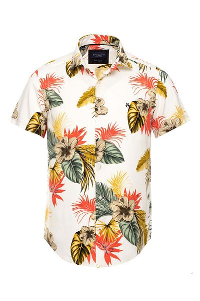 marufshop Plus Size Men's Viscon Shirt - 118-191 Kilo, Short Sleeve, No Pocket