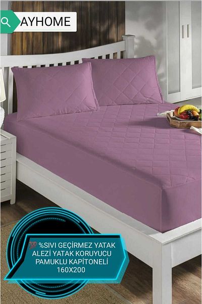 AYHOME Purple Colored Double Liquid-Proof Mattress Mattress - Protective and Elastic Sheet