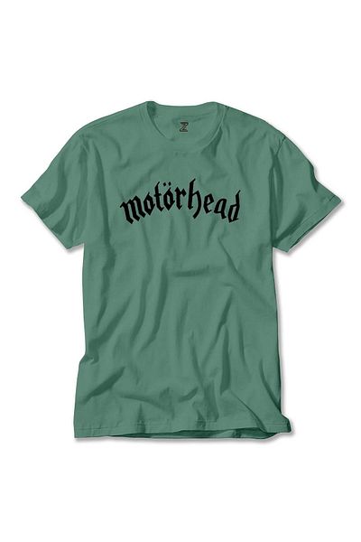 Z zepplin Λευκό πράσινο T-shirt με κείμενο λογότυπου Motörhead