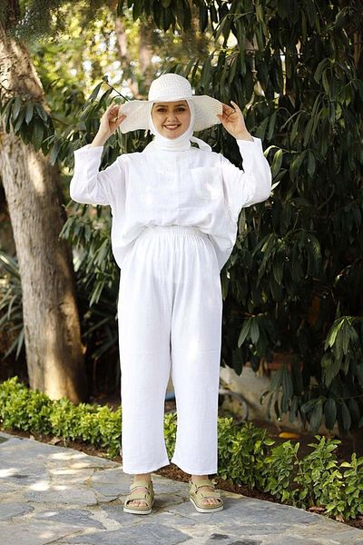 Ceylan Otantik White Muslin Casual Set