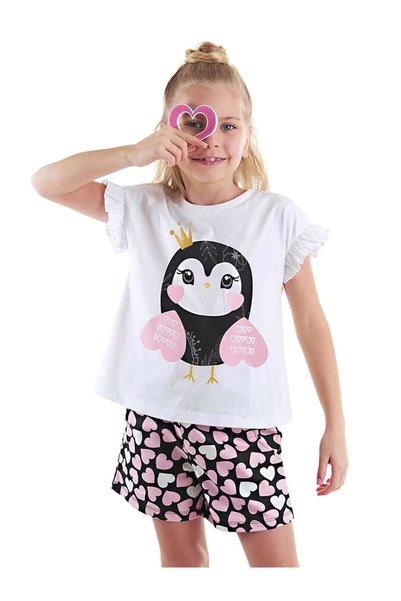 Denokids Girl's Sweet Owl T-Shirt Shorts Set Cff-24Y1-003
