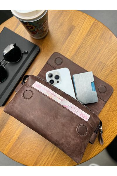 MFT Leather Design Τσάντα Boliva Unisex από γνήσιο δέρμα - Καφέ (9874)